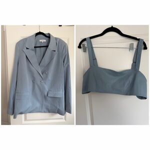 WeWoreWhat Pale Blue Blazer Set
